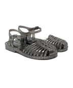Rockfish Weatherwear GLAIR STRAPPY SANDALS(GLITTER) Glitter Black angled view