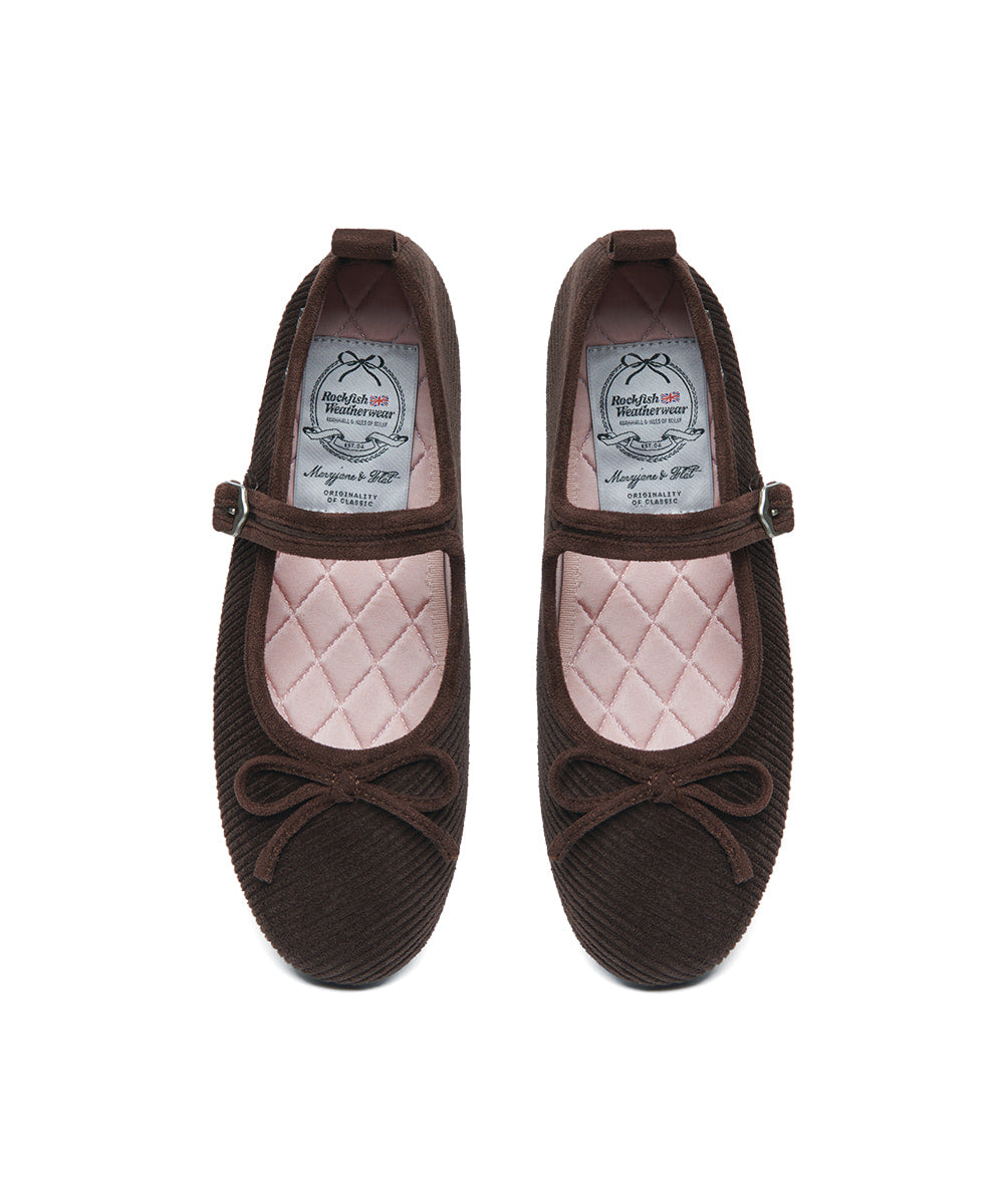 Rockfish Weatherwear Bella Maryjanes Corduroy Brown view 6