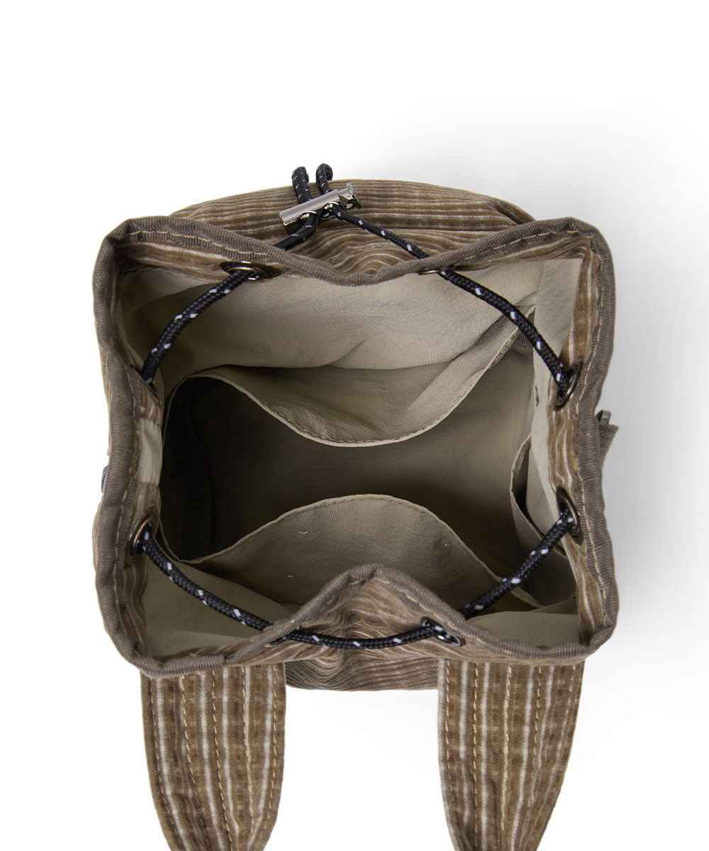 Rockfish Weatherwear CHECK DRAWSTRING MINI BAG Brown view 8