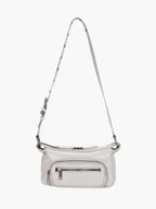 Marge Sherwood Outpocket Hobo Mini in light grey glossy plain, view 6