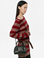 MARGESHERWOOD Soft Tote Mini Bag in Black Pull-up leather