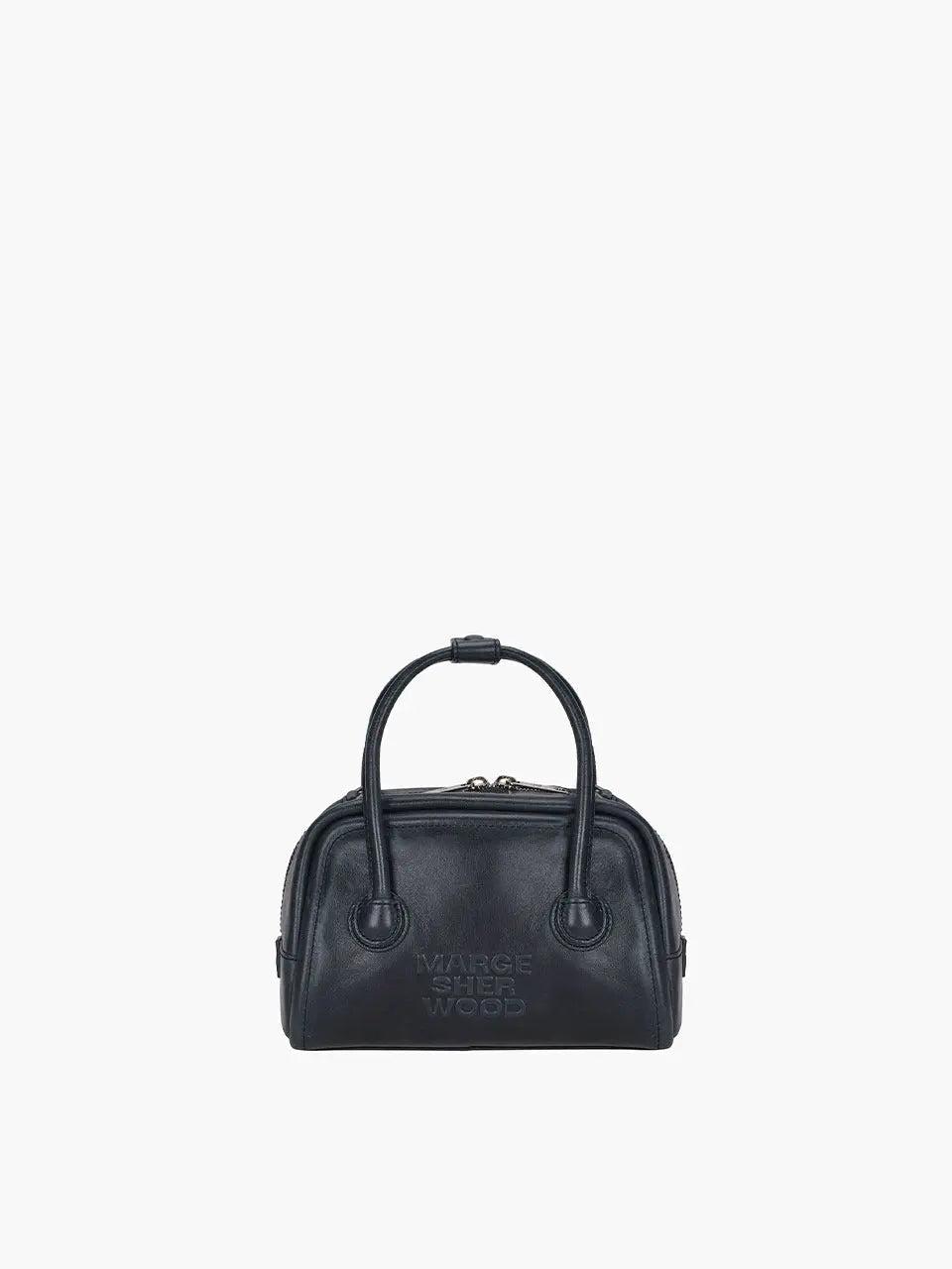MARGESHERWOOD Soft Tote Mini Bag in Navy Pull-up leather