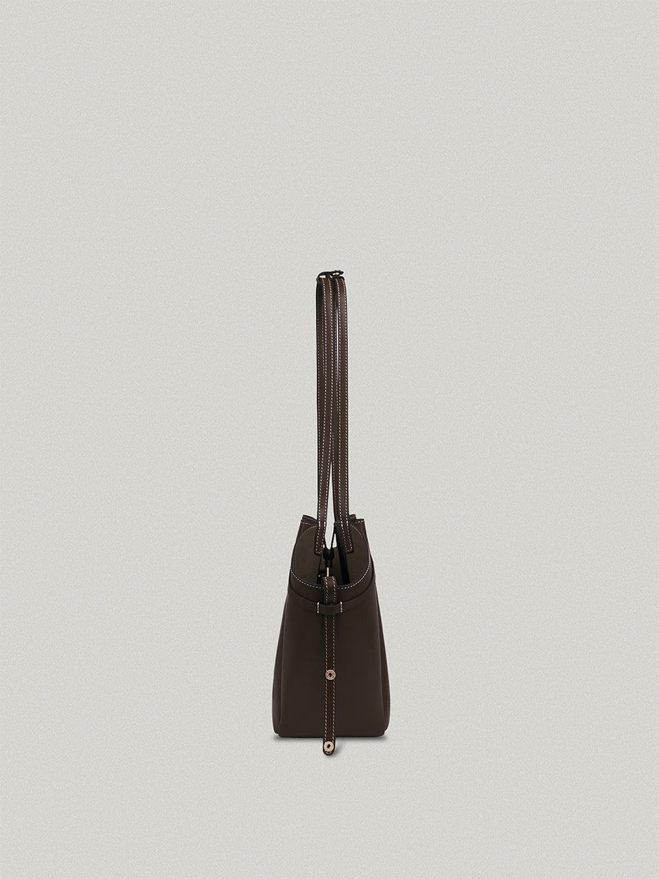 FOLNUA Mini Anthos Bag Cocoa - Stitch - hardware detail