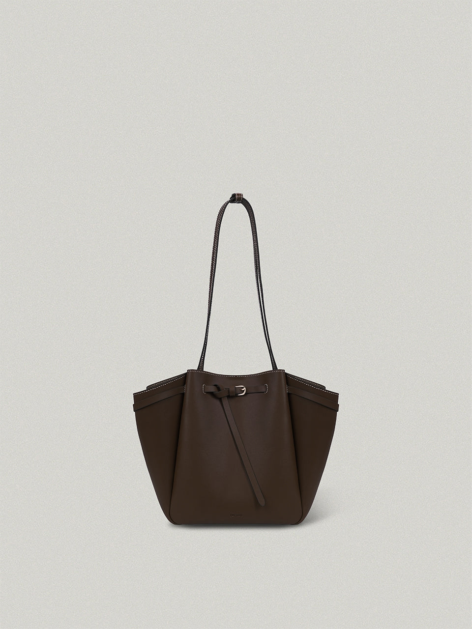 FOLNUA Mini Anthos Bag Cocoa - Stitch - side profile