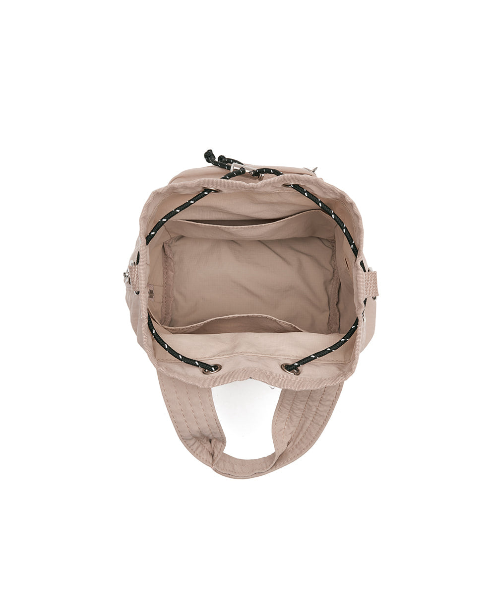 Rockfish Weatherwear Nylon Drawstring Mini Bag Pink Beige view 6
