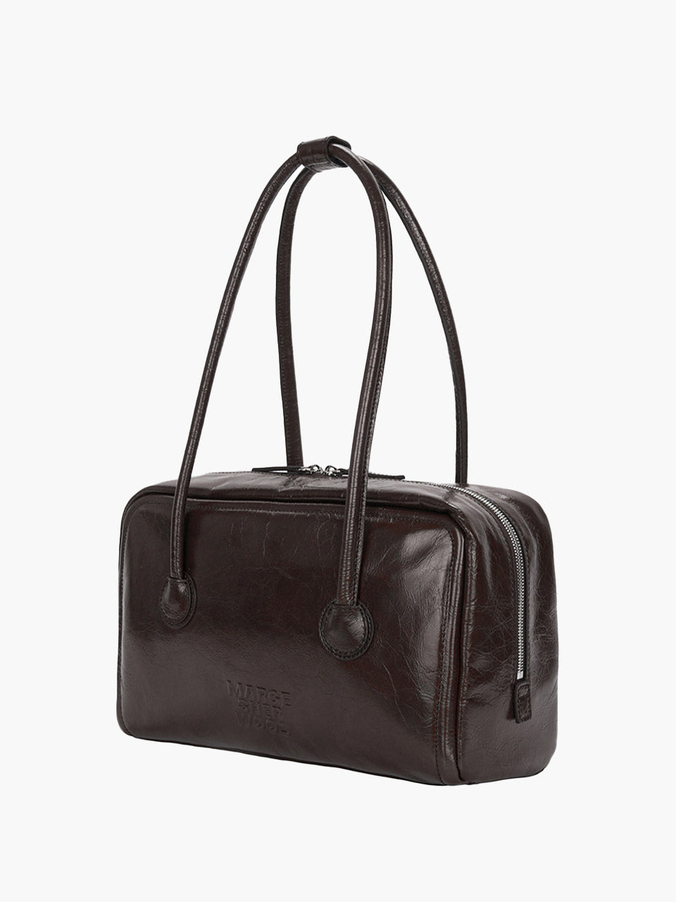 MARGESHERWOOD Soft Boston Bag - Mocha Crinkle