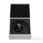 AHRES a stone, SAYU Black case in the open gift box with black foam