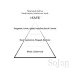 AHRES Sound Skin Perfume SAYU black currant, jasmine and musk fragrance pyramid