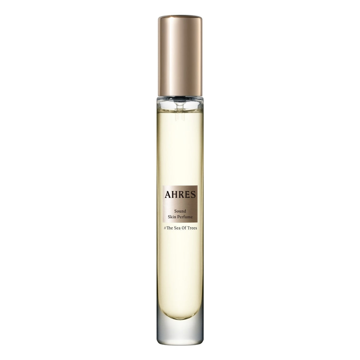 AHRES Sound Skin Perfume The Sea Of Trees 8ml spray tube shown to scale