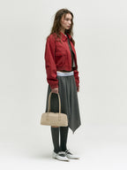 MARGESHERWOOD Soft Boston Ew Baguette Bag - Nude Nubuck