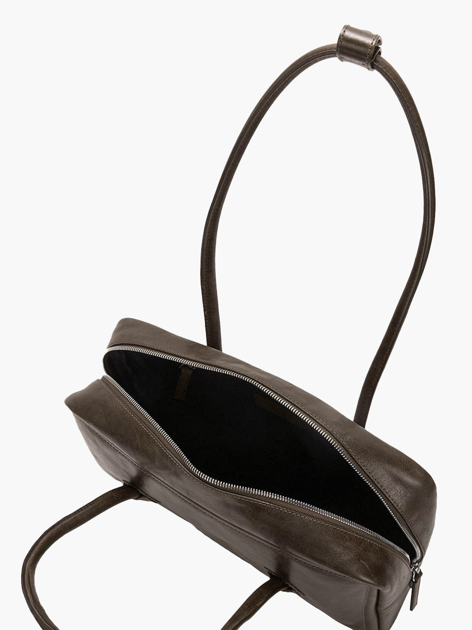 MARGESHERWOOD Soft Boston Bag - Washed Brown Leather