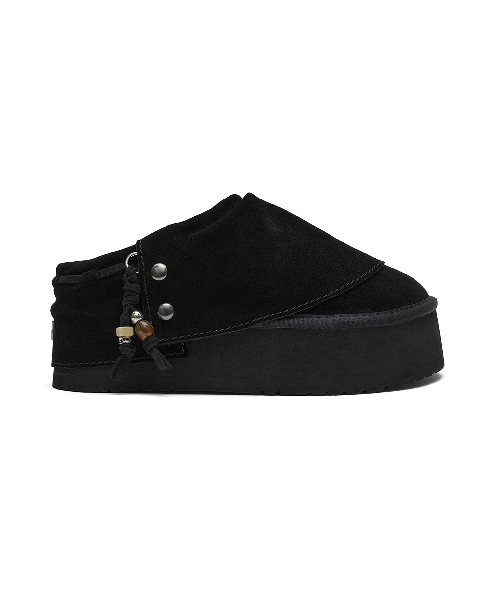 Rockfish Weatherwear Stud Maxi Folded Mules Black view 7
