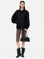 MARGESHERWOOD Soft Boston Ew Baguette Bag - Black Leather