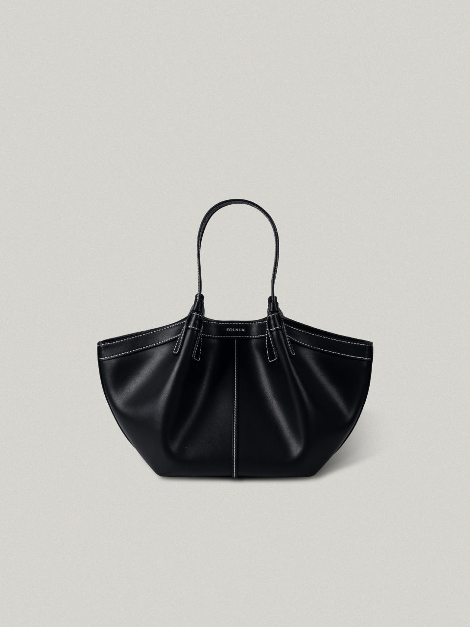 FOLNUA Mini Shell Bag - Black Stitch