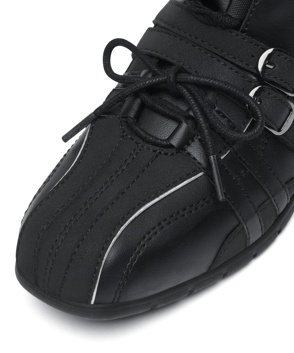 Rockfish Weatherwear Aster High Top Sneakers Black toe closeup