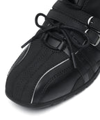 Rockfish Weatherwear Aster High Top Sneakers Black toe closeup