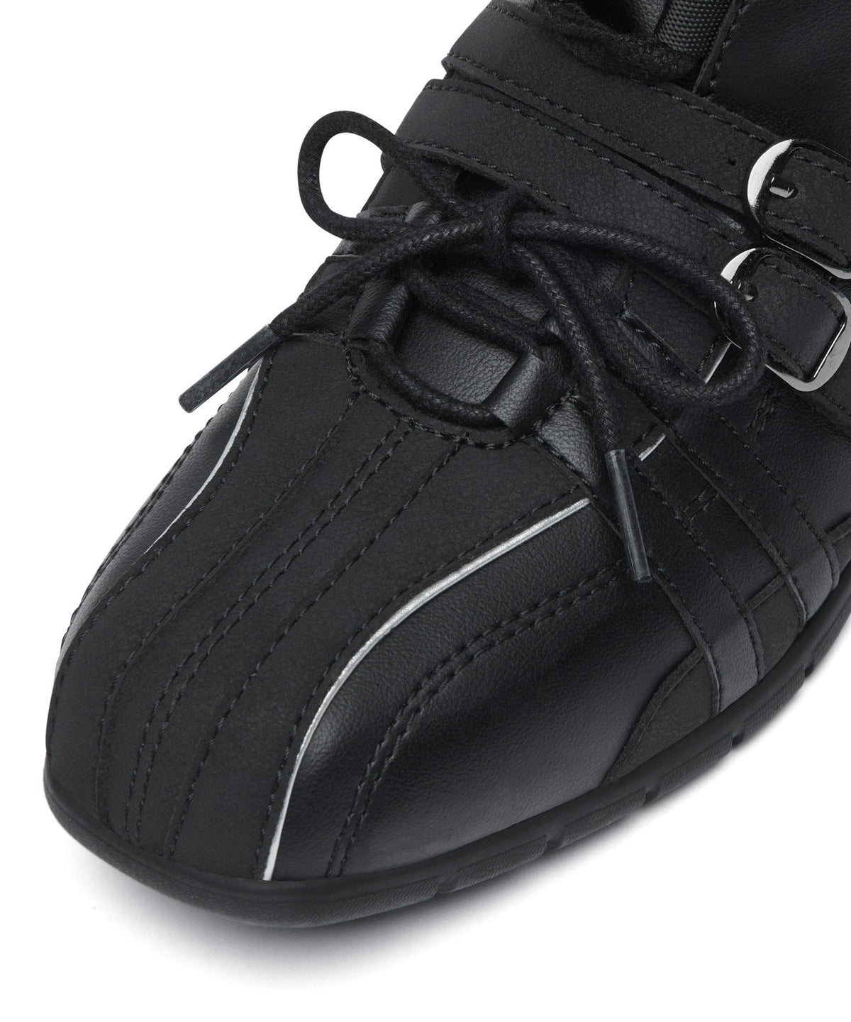 Rockfish Weatherwear Aster High Top Sneakers Black toe closeup