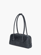 MARGESHERWOOD Soft Boston Ew Baguette Bag - Navy Leather