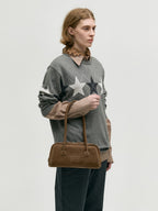 MARGESHERWOOD Soft Boston Ew Baguette Bag - Chestnut Nubuck