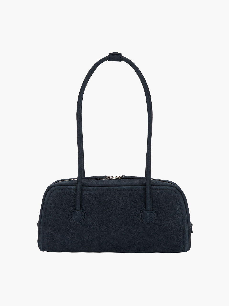 MARGESHERWOOD Soft Boston Ew Baguette Bag - Indigo Nubuck