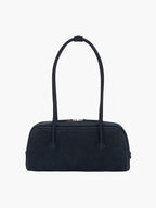 MARGESHERWOOD Soft Boston Ew Baguette Bag - Indigo Nubuck