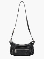 Marge Sherwood Outpocket Hobo Mini in black glossy plain, view 4