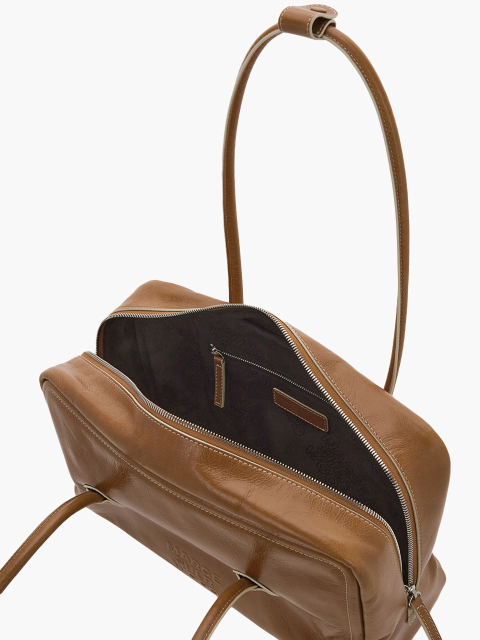 MARGESHERWOOD Soft Boston Bag - Brown Crinkle