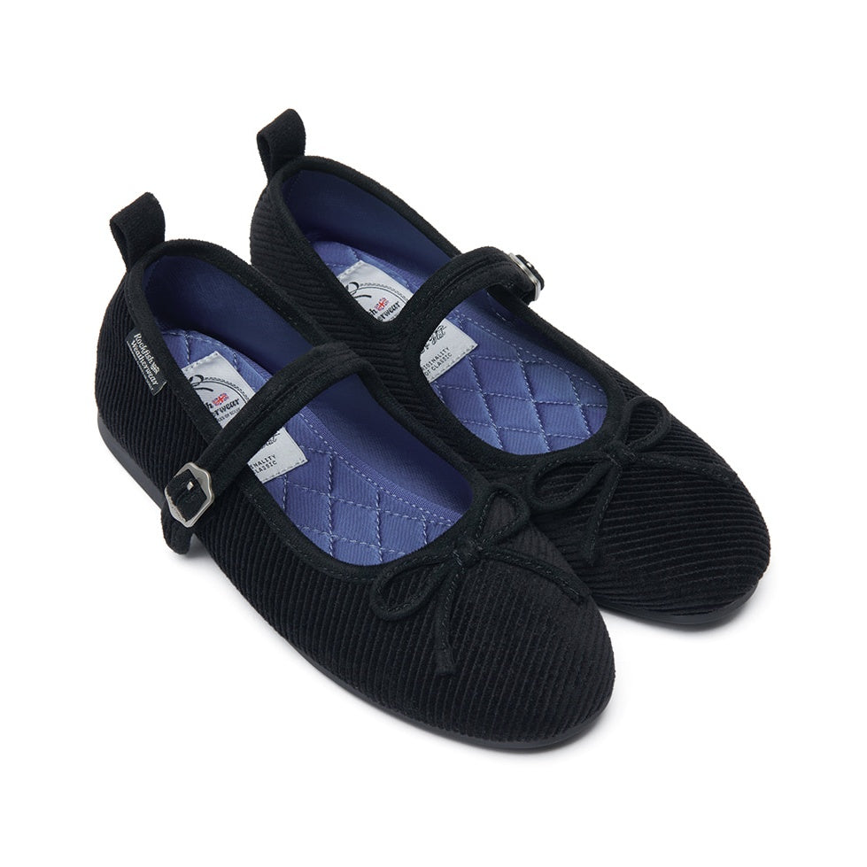 Rockfish Weatherwear Bella Maryjanes Corduroy Black