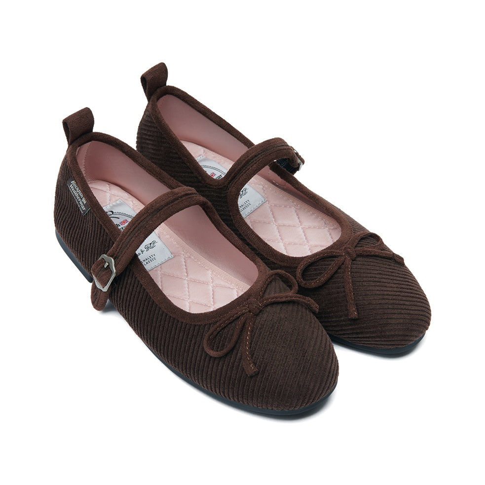Rockfish Weatherwear Bella Maryjanes Corduroy Brown