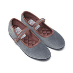 Rockfish Weatherwear Bella Quilted Maryjanes Combi Grey front view