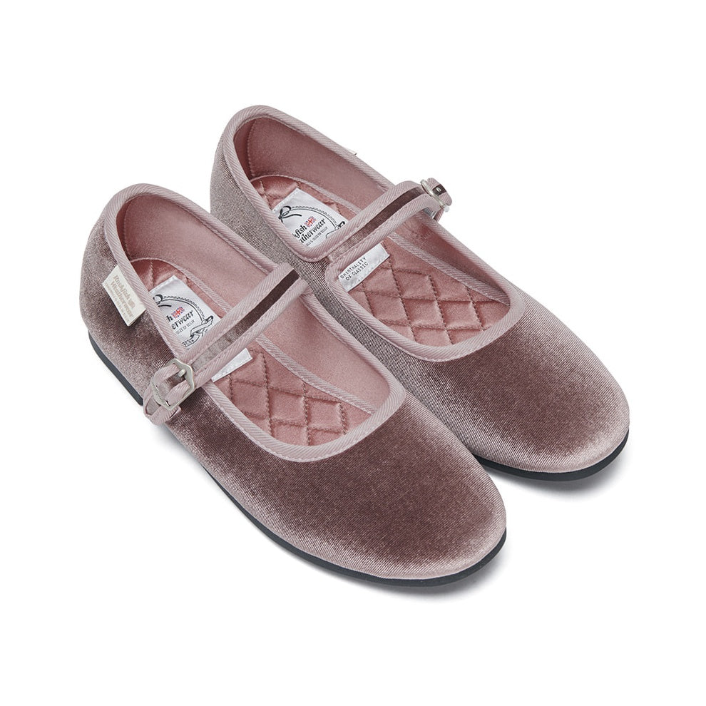 Rockfish Weatherwear Bella Quilted Maryjanes Combi Pink front view