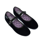 Rockfish Weatherwear Bella Quilted Maryjanes Glitter Black front view