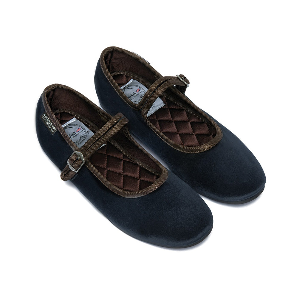 Rockfish Weatherwear Bella Quilted Maryjanes Navy front view