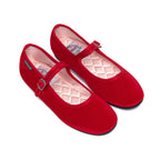 Rockfish Weatherwear Bella Quilted Maryjanes Red front view