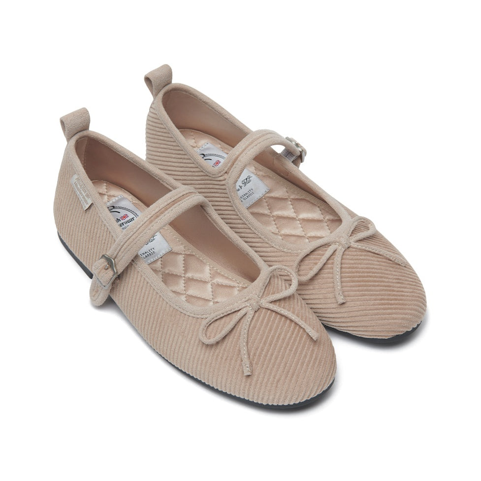 Rockfish Weatherwear Bella Maryjanes Corduroy Taupe