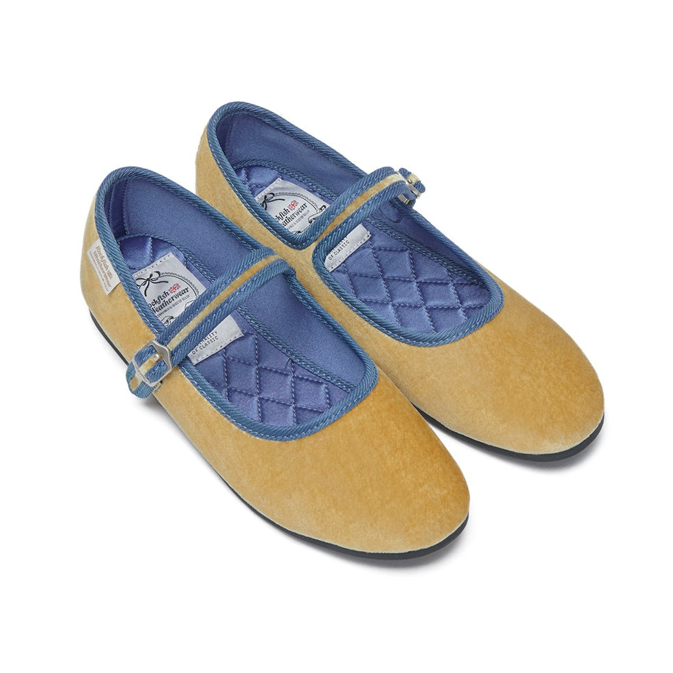 Rockfish Weatherwear Bella Quilted Maryjanes Yellow front view