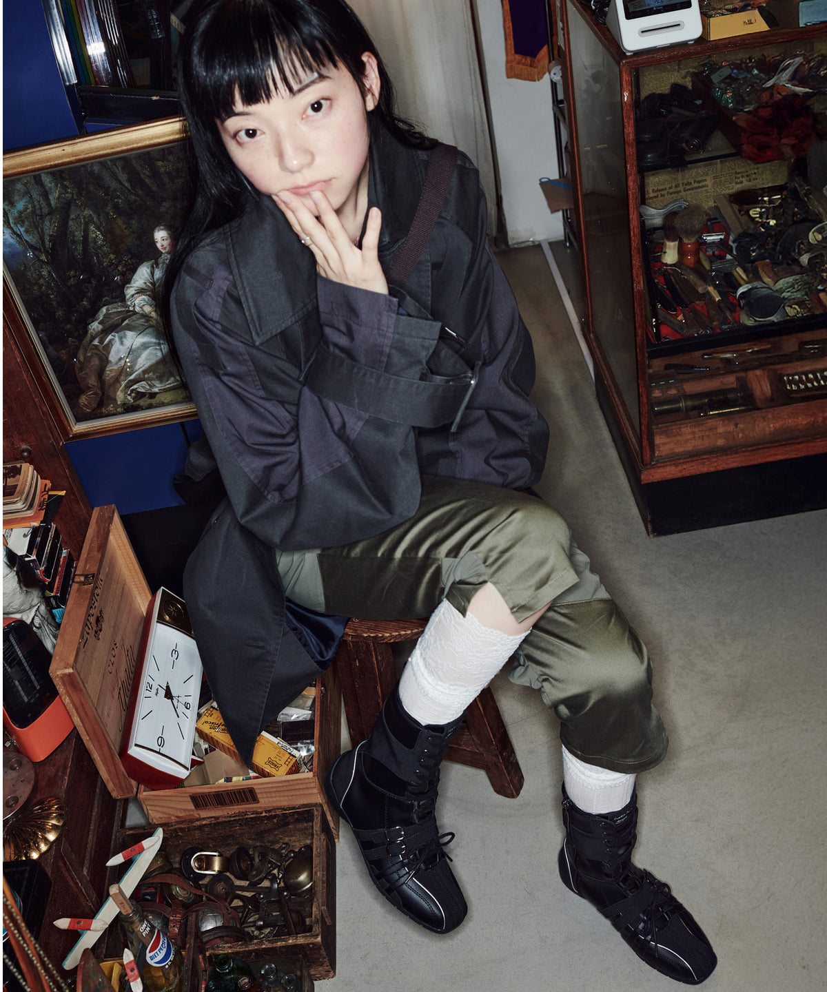 Rockfish Weatherwear Aster High Top Sneakers Black styled portrait