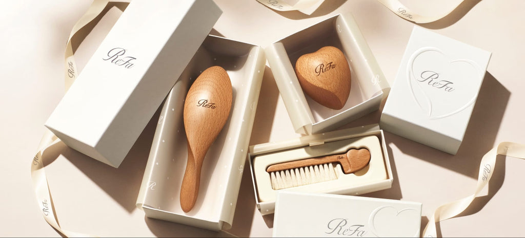 ReFa BABY SLEEPY gift boxes with Heart, AILE and Aira brushes