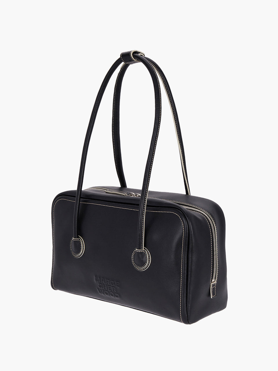 MARGESHERWOOD Soft Boston Bag - Black Plain