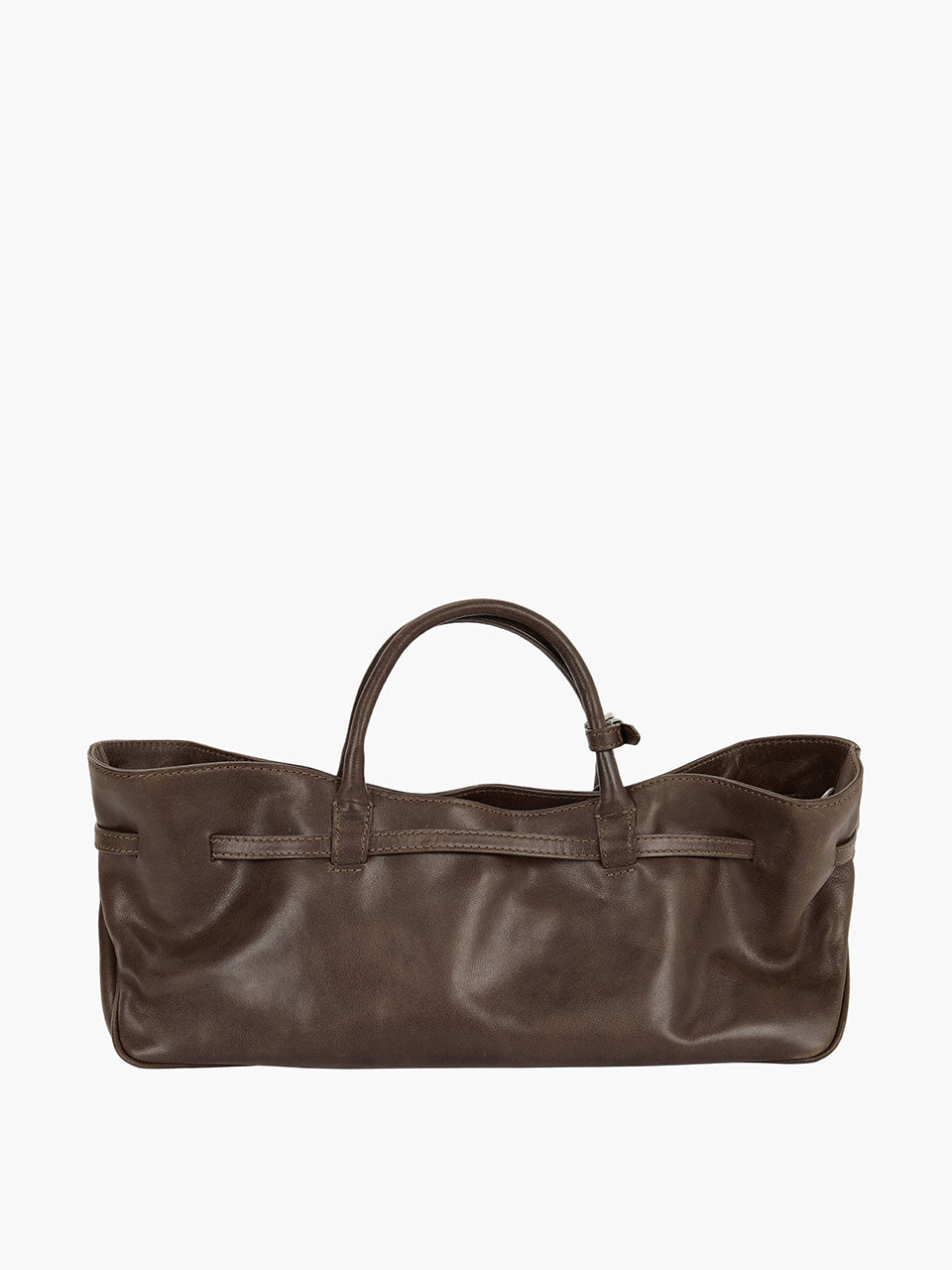 MARGESHERWOOD Grandma Used Bag - Washed Brown Pull-up Leather