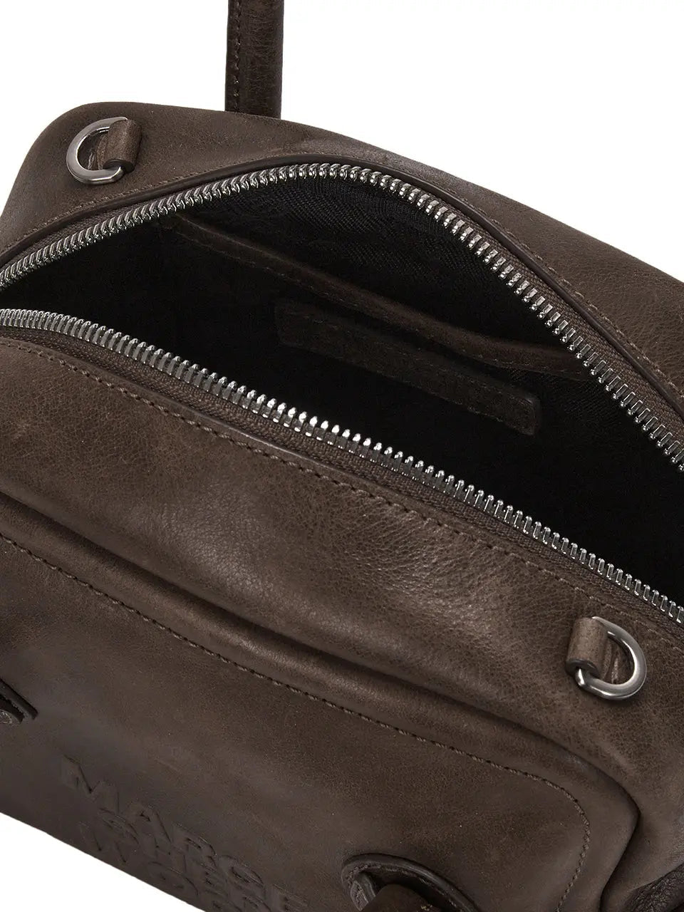 MARGESHERWOOD Soft Tote Mini Bag in Washed Brown Pull-up leather