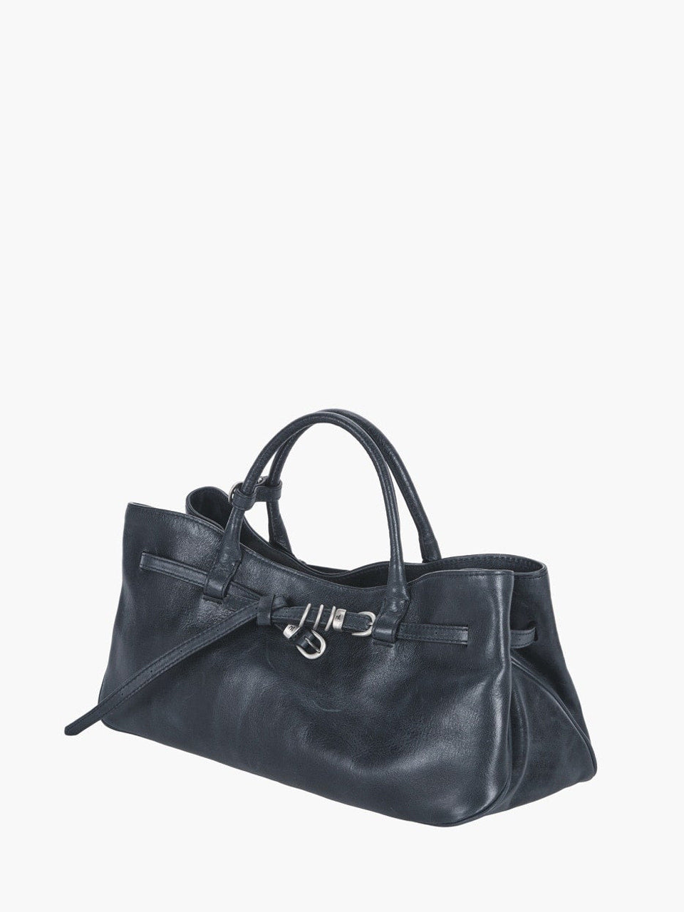 MARGESHERWOOD Grandma Used Bag - Navy Pull-up Leather