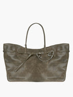 MARGESHERWOOD Grandma Used Bag XL - Etoffe Pull-up Leather