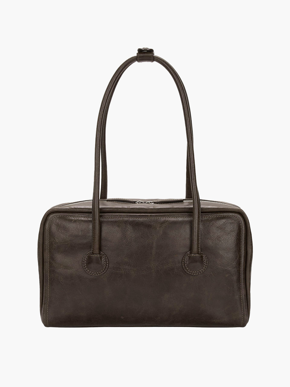 MARGESHERWOOD Soft Boston Bag - Washed Brown Leather