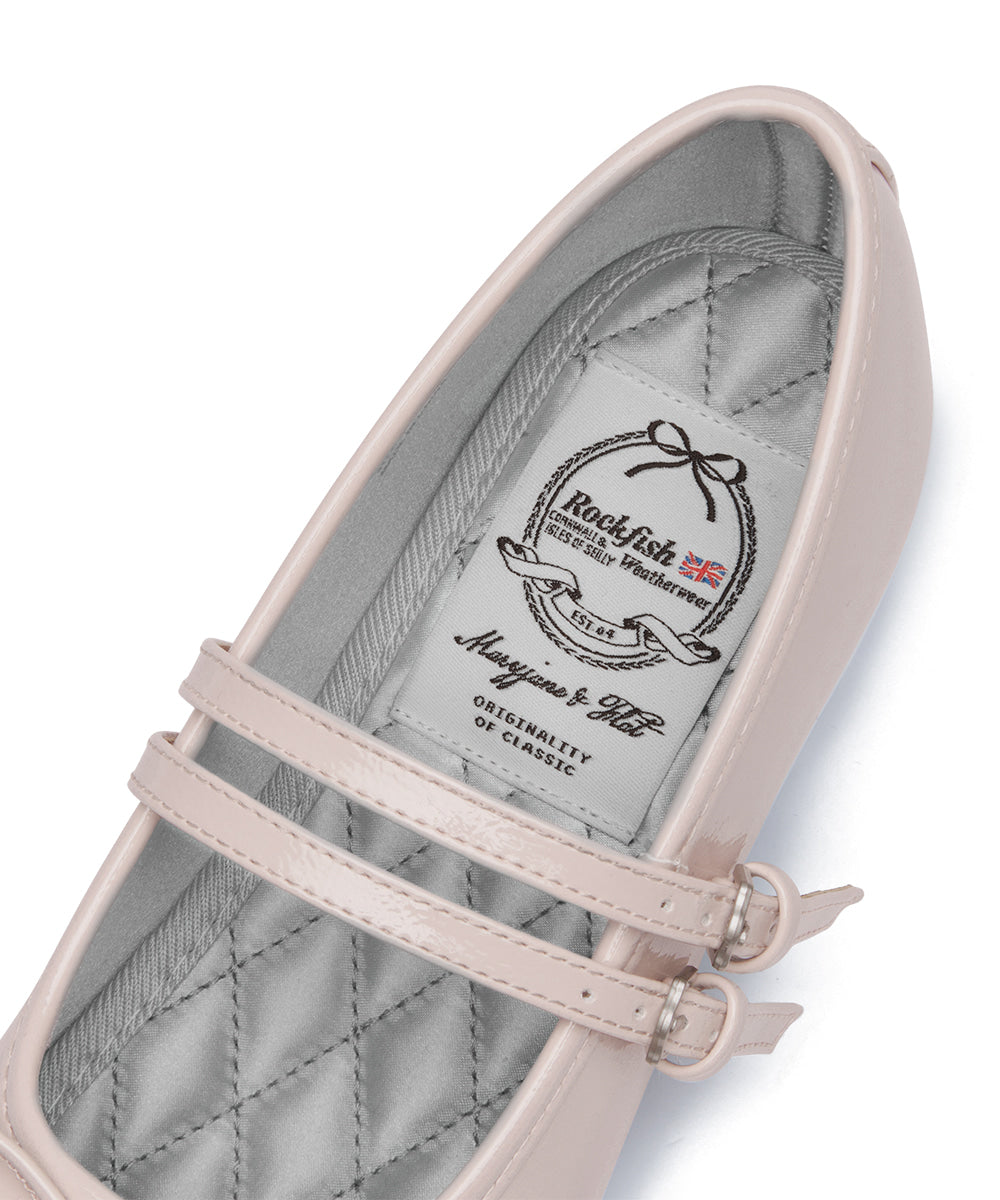Rockfish Weatherwear Square Toe Two Strap Maryjanes 4cm Pink view 12