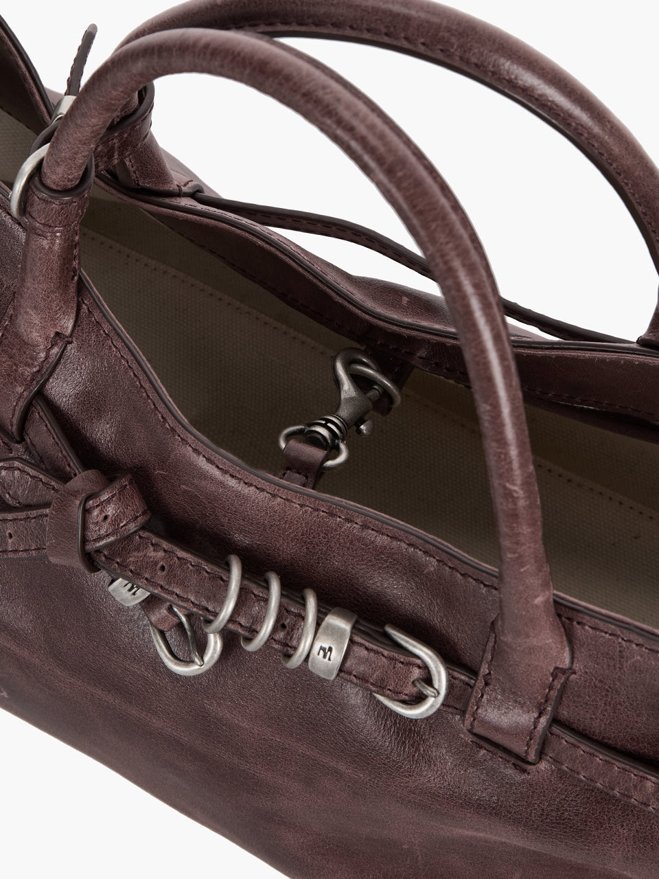 MARGESHERWOOD Grandma Used Bag - Wine Pull-up Leather