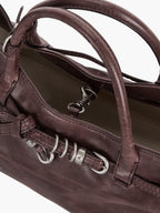 MARGESHERWOOD Grandma Used Bag - Wine Pull-up Leather