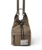 Rockfish Weatherwear CHECK DRAWSTRING MINI BAG Brown view 7