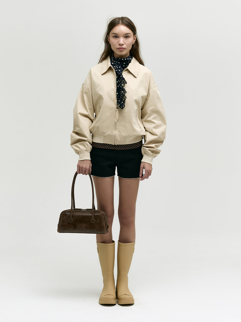 MARGESHERWOOD Soft Boston Ew Baguette Bag - Washed Brown Leather