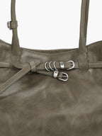 MARGESHERWOOD Grandma Used Bag Large - Etoffe Pull-up Leather